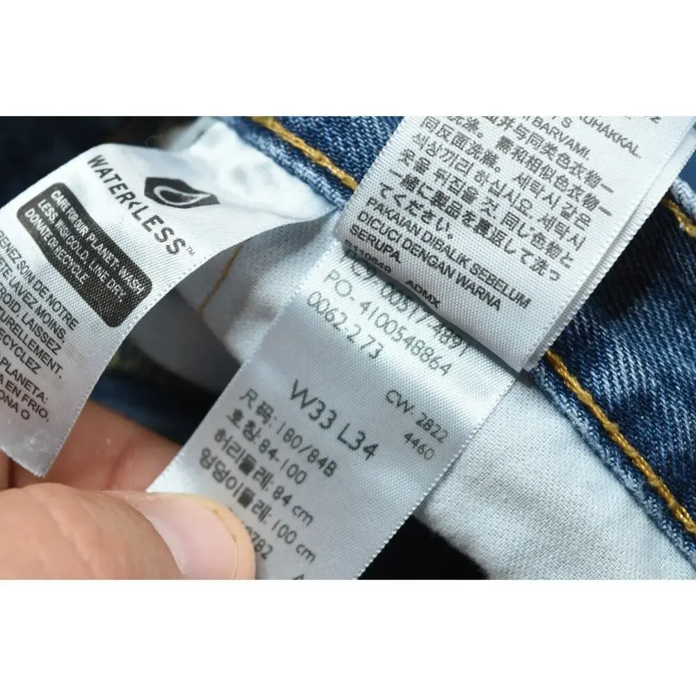 Levis 517 Boot Cut Jeans Mens 33x34 Blue Slim Fit High Rise Cotton Denim
